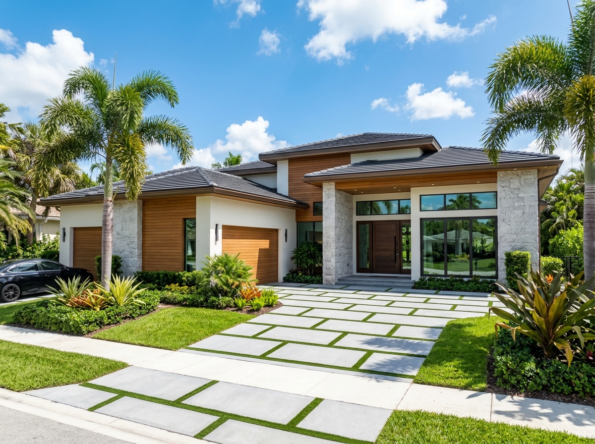 Custom single-story Florida home constructed by BBW Group.